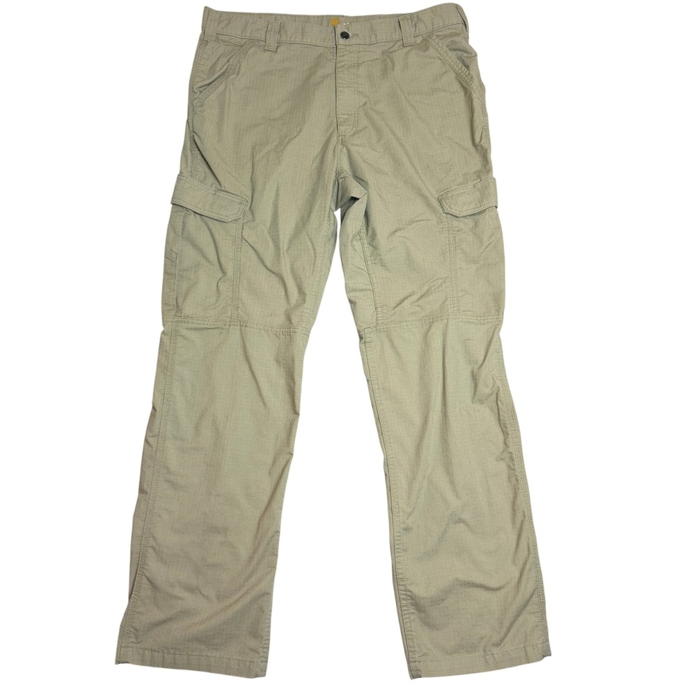 Carhartt Force Relaxed BN200-M Work Pants Men 38x34 Khaki Ripstop Cargo Utility